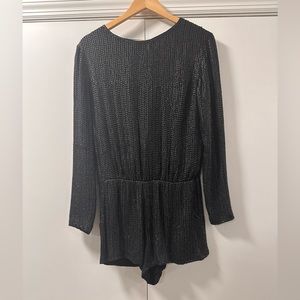 Black sequin romper size small
